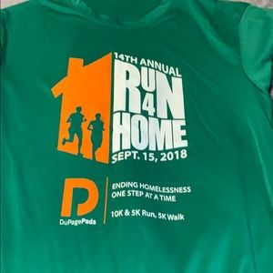 Green athletic t-shirt